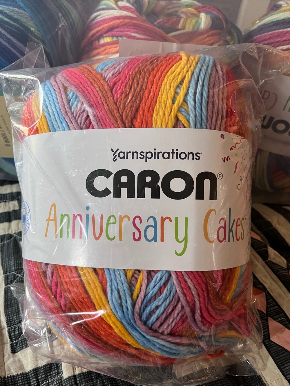 Carbon Anniversary Cakes Multicolor Yarn- Beach Towel
